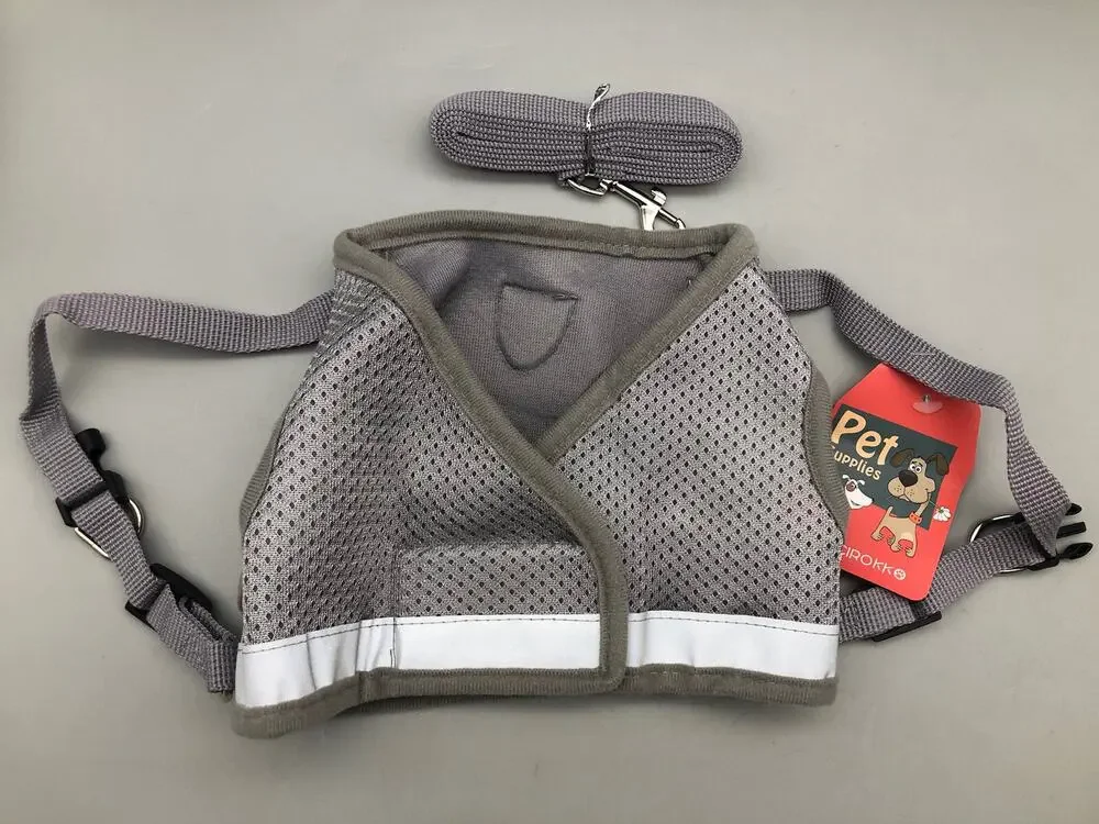Dog Pet Harness Adjustable Control Vest Dog Reflective w/Leash Set for Small Dog